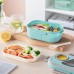 3-Layer Leak-Proof Bento Lunch Box for Adults & Kids, Portable Stackable Food Storage Container with Compartments, Spork & Sauce Cup – Microwave & Dishwasher Safe Model 9038 